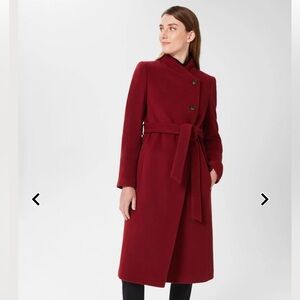 Hobbs London Asher Coat Vermillion Red Size 8